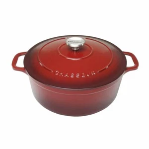 100% Genuine! CHASSEUR Cast Iron Round French Oven 24 cm 4 L Bordeaux! RRP $549! - Bild 1 von 12
