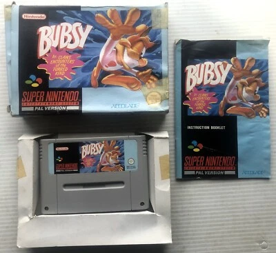 Bubsy In Claws Encounter of the Furred Kind - Complete In Box Nintendo SNES PAL - Image 1 of 4