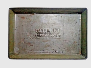 Poudre à pâte Calumet ~ Plateau en étain ~ 11" x 7" - Photo 1/2