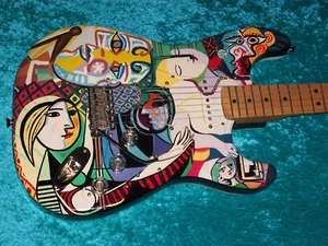 Pablo Picasso Fender Stratocaster Strat USA American vintage guitar painting wow - Picture 1 of 7