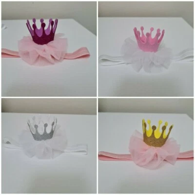 Newborn baby girl crown hat,crown headband hat(0_3months) - Image 1 of 4
