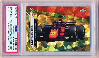 2020 Topps Chrome Sapphire F1 Nobuharu Matsushita Gold Rc #71 /50 PSA 10 - POP 2 - Image 1 of 2