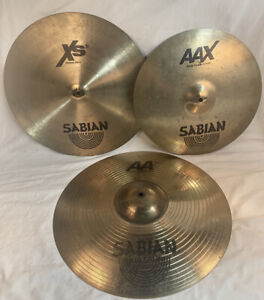 Lot of 3 Cracked Cymbals Sabian 16" 18" 19"