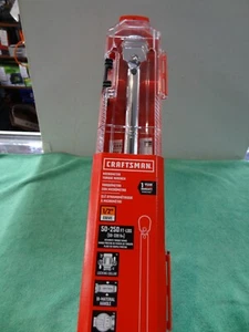 NEU Craftsman CMMT99434 Click Drehmomentschlüssel SAE 1/2 Zoll Antrieb 50-250 Fuß-Pfund - Bild 1 von 10