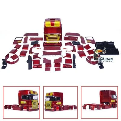 RC Painted High-roof Car Body Shell Cabin for 6x6 6x4 1/14 Tractor Truck Model - Image 1 of 4