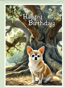 Chihuahua Dog Happy Birthday Card (6" x 4") blank inside - by Starprint - Picture 1 of 1