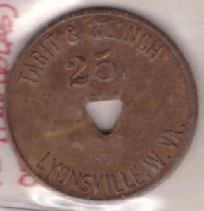 Tabit& Clonch Coal Mining Co Scrip 25c Lyonsville WV West Virginia Nicholas Co con - Imagen 1 de 2