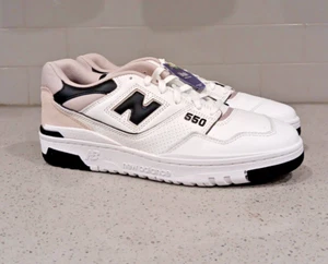 New Balance 550 White Grey Dark Grey BB550WTG Size 10.5 - Picture 1 of 12
