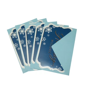 Lote de 5 tarjetas de Navidad Hallmark Image Arts deseos de vacaciones copo de nieve azul - Imagen 1 de 6