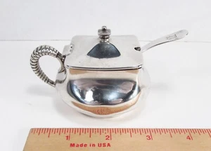 Antique Dominick & Haff USA Sterling Silver 310 Covered Mustard Pot w/ Ladle - Picture 1 of 18