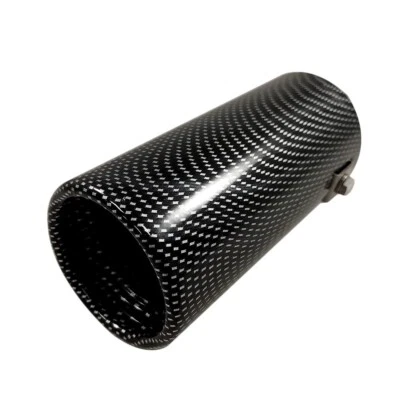 Exhaust cover stainless steel carbon for Nissan Micra Almera Bluebird Navara Note - Image 1 of 4