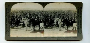 De colección Stereoview Tropas Imperiales Rusas Revisión Militar Zar de la Primera Guerra Mundial - Imagen 1 de 2