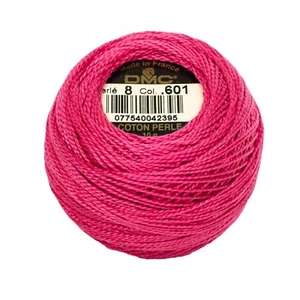 DMC Pearl / Perle Cotton Thread Balls Size 8 DARK CRANBERRY 601 - Picture 1 of 1