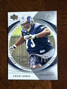 2003 Upper Deck /2003 Honor Roll Football Card #142 Jimmy Kennedy RC - Picture 1 of 2