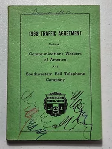 1968 Traffic Agreement Communication Workers of America Southwestern Bell - Picture 1 of 5