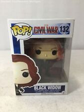 Pre-Owned Funko Pop! Captain America Civil War 132 Black Widow Vinyl Bobble-Head