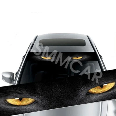 Sticker Yellow Eye Leopard 3D Sunshade Decals DIY Decor For Car Front Windshield - Image 1 of 4