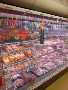 Dairy chiller cabinet PVC curtains blinds 2.5m Width 1.7m Drop 100mm wide strip - Picture 1 of 3