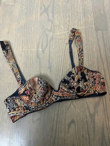 Vintage Josie Natori BH 32A Juwelentone Paisley - Bild 1 von 10