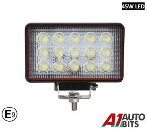 1x Professional Rectangular 45w Led Work Light Flood Beam Digger Tractor Digger - Picture 1 of 6