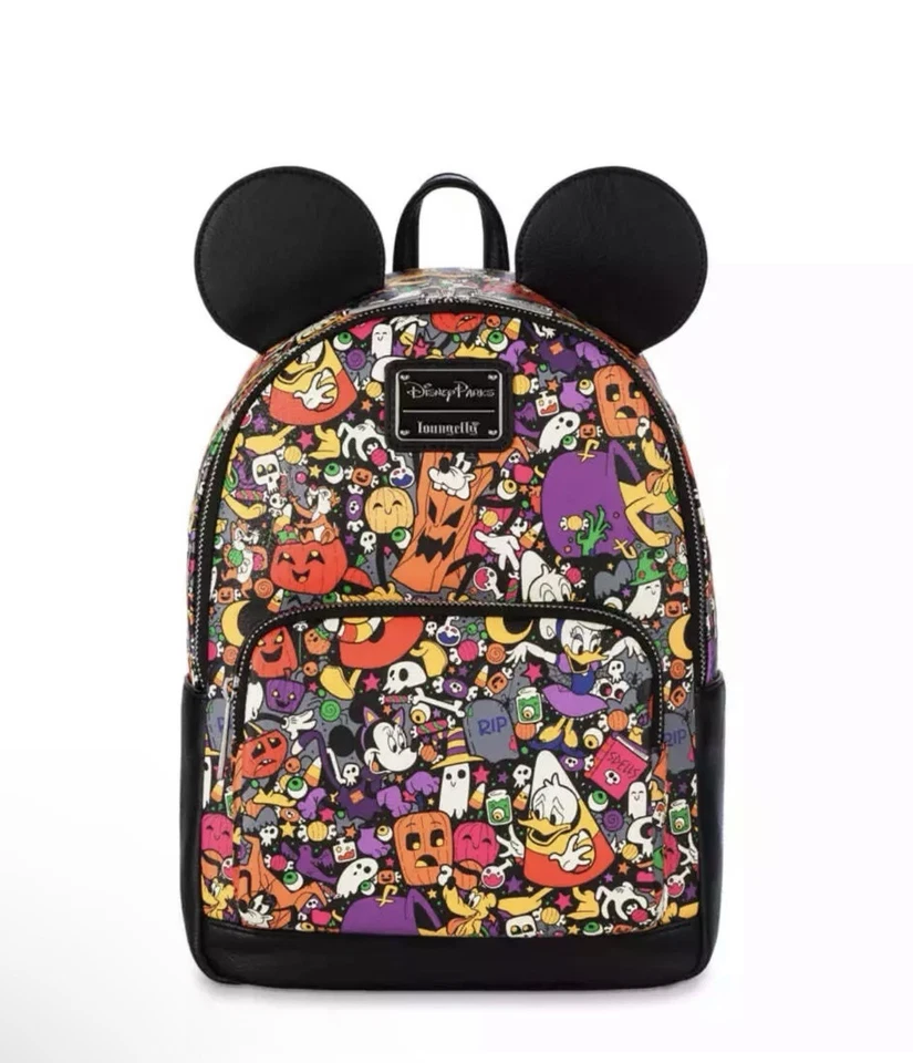 Loungefly Disney Parks Halloween Characters Allover Print Mini Backpack
