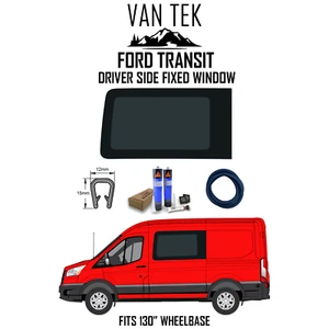 KIT DE AJUSTE DE VENTANA SÓLIDA LADO CONDUCTOR FORD TRANSIT 130" Y MOLDURA U 2015 - 2023 - Imagen 1 de 6