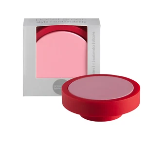 Set of 4 Unbreakable Silicone Coasters & Holder - Cherry + Blush - Nagano - Ciss - Picture 1 of 10