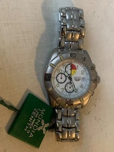 Mondia Zenith Chronograph Palladium quartz cassa bracciale acciaio 40mm NOS - Picture 1 of 7