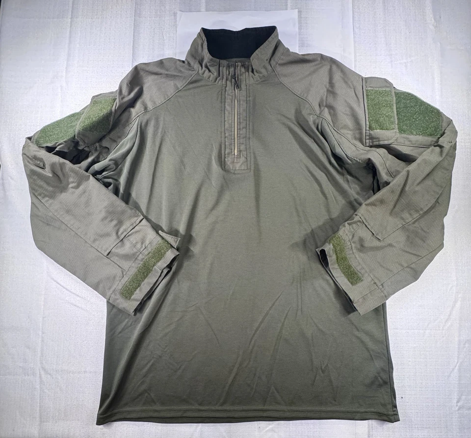 Vertx Recon Combat Shirt OD Green Tactical Ripstop 1/4 Zip Long Sleeve / Mens XL - Image 1 of 4