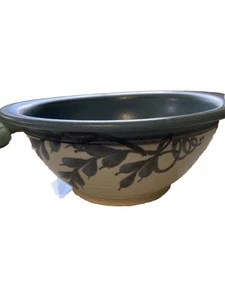 Emerson Creek Pottery Floral Blue Large Bowl Vintage Bedford Virginia - Picture 1 of 8
