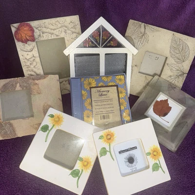 Lot Of 7 Floral/Leaf Frames & 1  30 Page Album BENEFITS CHARITY - Image 1 of 4