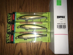 RAPALA SALTWATER X-RAP LONG CAST SHALLOW 12s--3 GOLD OLIVE COLORED FISHING LUREs - Picture 1 of 1