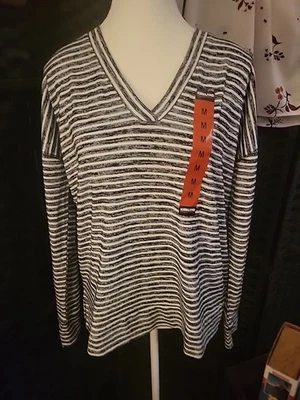 Kirkland подпись женщины длинным рукавом v-образным вырезом размер M расслабленный крой новый - Изображение 1 из 4