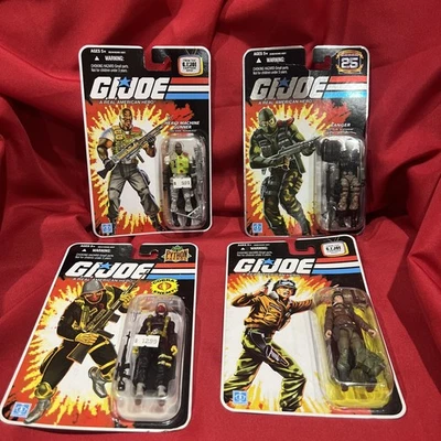 HASBRO GI JOE 2007 2008 25º ANIVERSARIO PYTHON PATROL LOTE DE 4 RANGER GENERAL Foto 1 de 4