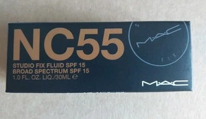 MAC Cosmetics Studio Fix Fluid Foundation SPF 15 - NC55 - 1.0 oz/30ml New In Box - Picture 1 of 3