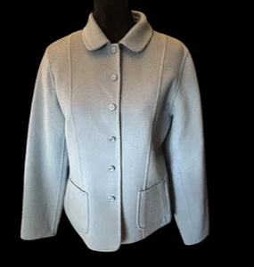 Giacca Pendleton Vintage 100% Lana Merino Donna Media Azzurro Ottima - Foto 1 di 18