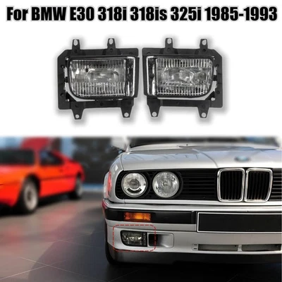 1 par de luces antiniebla transparentes para parachoques delantero para BMW E30 318i 318is 325i 1985-1993 Foto 1 de 4