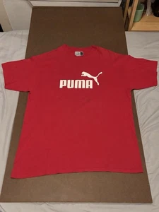 Vintage 90s-Y2K Red Puma Logo T Shirt Made In USA Size Large - Picture 1 of 10