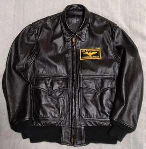 Flight Suits Ltd G-1 Leather Flight Jacket Black US Navy Used - Picture 1 of 8