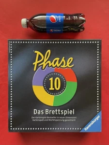 PHASE 10 BRETT SPIEL Schwarz OVP Box GROß Würfel MATTEL Ravensburger KARTEN Neu  - Bild 1 von 9
