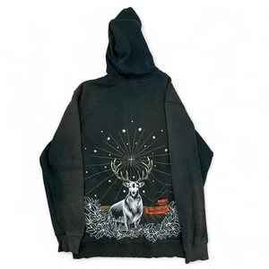 Jagermeister Full Zip Faded Green Hoodie Men’s Size Large Grunge Outdoors - Picture 1 of 6