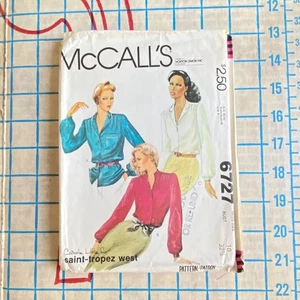 Womens Uncut 1970s Long Sleeve Blouses Pattern Size 10 McCalls 6727 - Picture 1 of 4