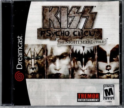 Kiss Psycho Circus The Nightmare Child Dreamcast New NO Cracks or Tears Shooter - Image 1 of 2