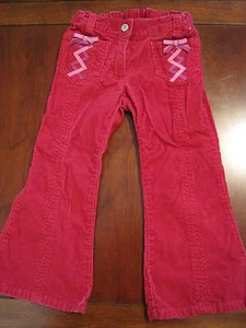 Gymboree Mädchen rot lila Band Cord verstellbare Taille Hose Gr. 4 EUC - Bild 1 von 3