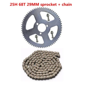 25H Rear Chain + 68T Sprocket for 47cc 49cc Mini Dirt Pocket Bike ATV Go kart - Picture 1 of 6