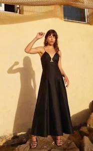 AJE Solstice Strappy Ring Midi Dress Sz AU 16 US 12 NWT black - Picture 1 of 7