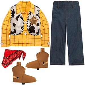 Sheriff ~ WOODY ~ DISFRAZ ~ Camisa + Pantalón + Chaleco + Fundas de zapatos ~ 7/8 ~ Toy Story ~ NWT ~ Disney Store - Imagen 1 de 6