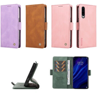 Откидной кожаный чехол-бумажник ретро для телефона Huawei P10 P30 P20 P Smart Z Mate 10 20 - Изображение 1 из 4