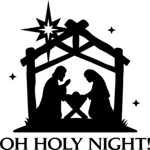 Oh Holy Night! Christmas Vinyl Decal Sticker for Car/Window/Wall - Picture 1 of 2