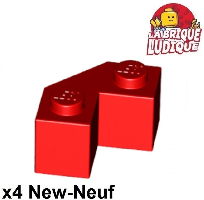 Lego 4x Brique Brick Modified Facet 2x2 coin corner rouge/red 87620 NEUF - Photo 1/1